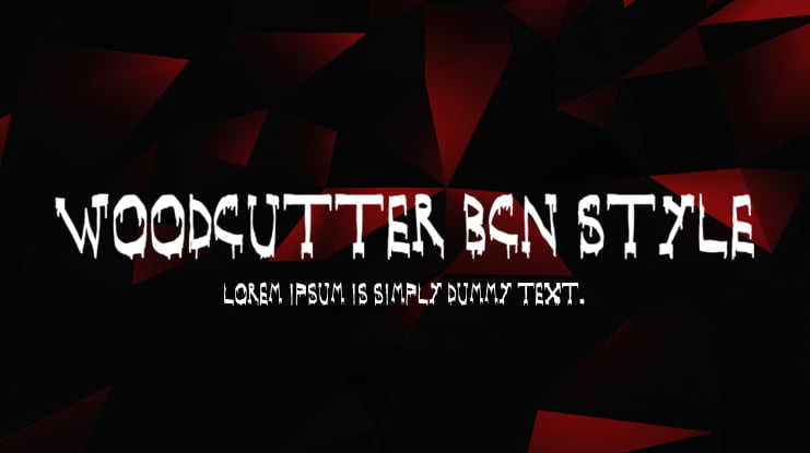 WOODCUTTER BCN Style Font