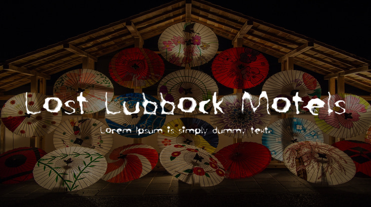 Lost Lubbock Motels Font