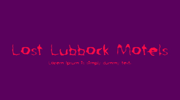 Lost Lubbock Motels Font
