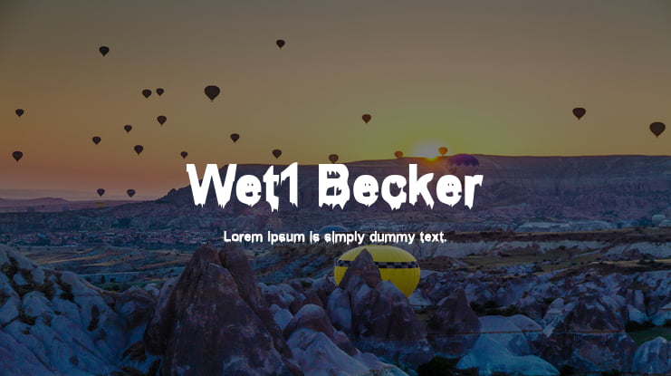 Wet1 Becker Font