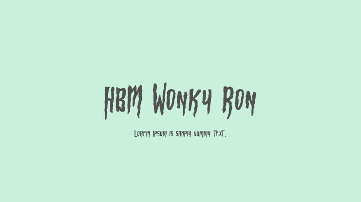 HBM Wonky Ron Font