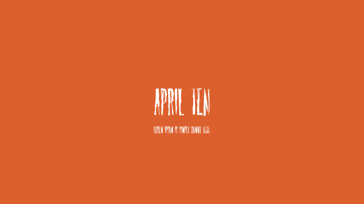 April Ten Font