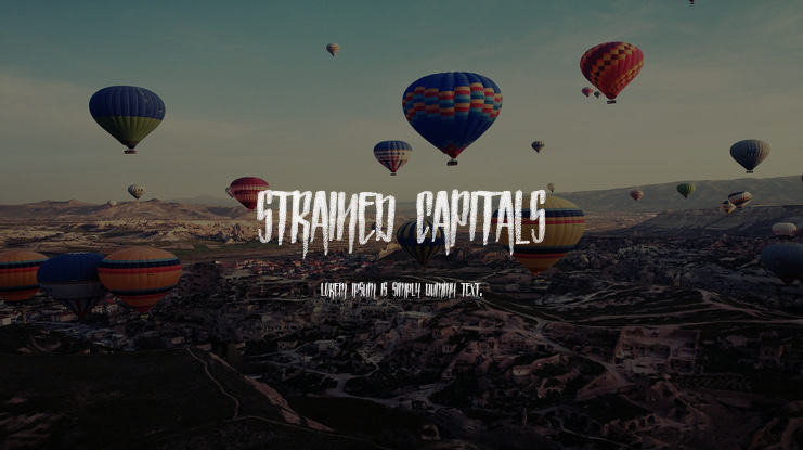 Strained Capitals Font Family