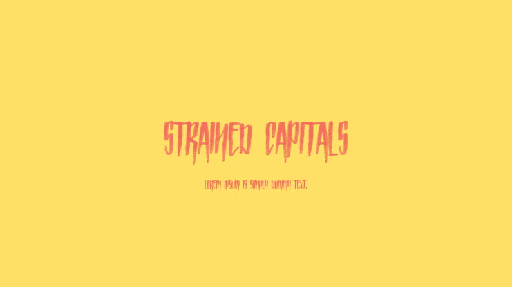 Strained Capitals Font Family