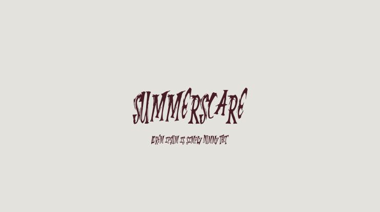 SummerScare Font