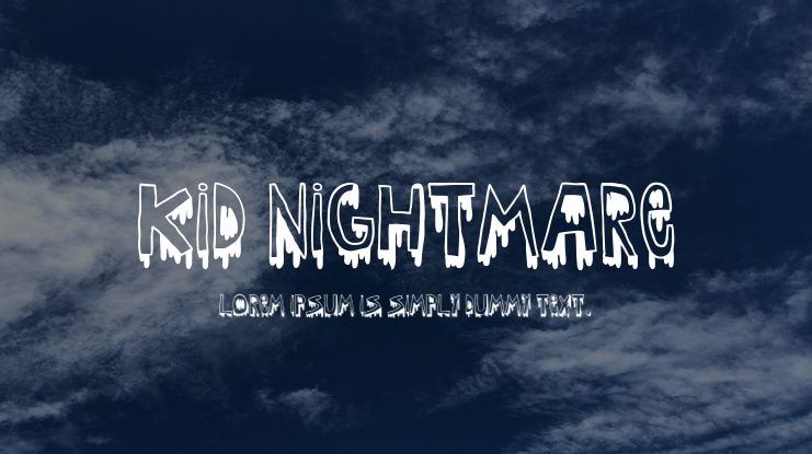 Kid nightmare Font