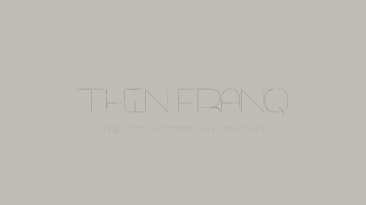 Thin Franq Font