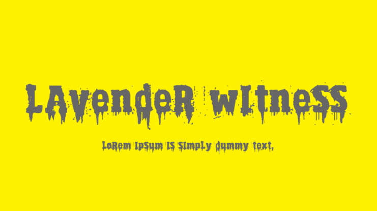 Lavender Witness Font
