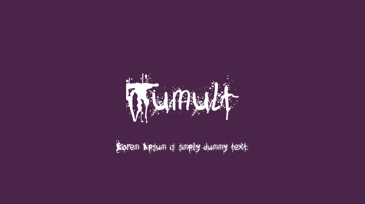 Tumult Font