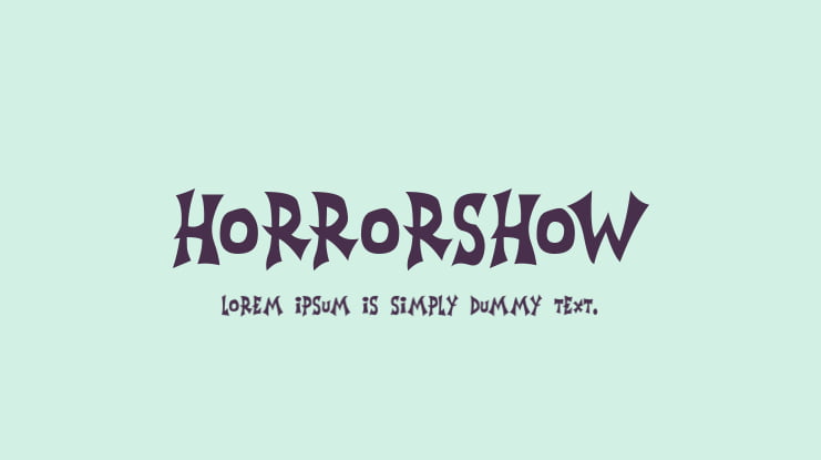 Horrorshow Font