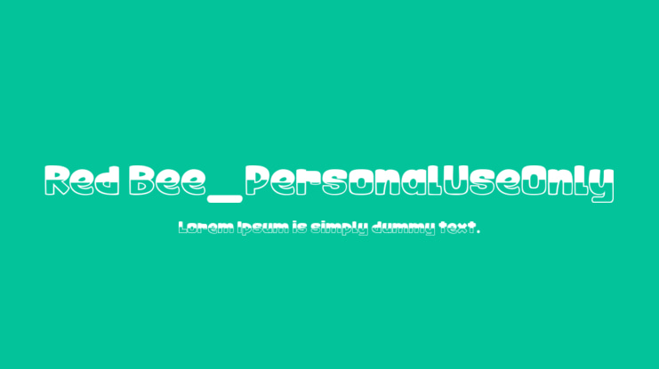 Red Bee_PersonalUseOnly Font
