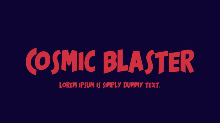 Cosmic Blaster Font