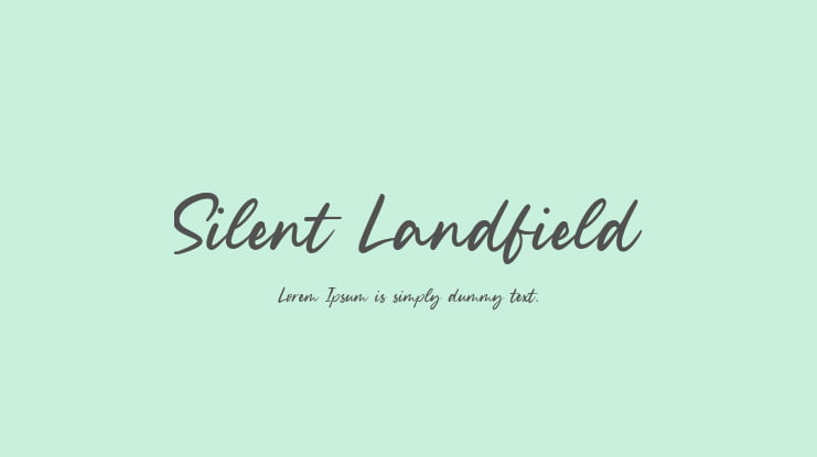 Silent Landfield Font