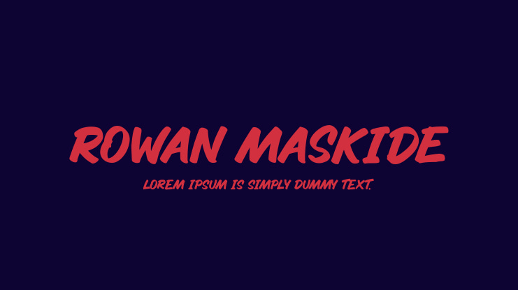 Rowan Maskide Font