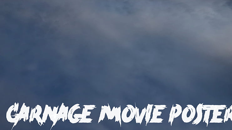 Carnage Movie Poster Font
