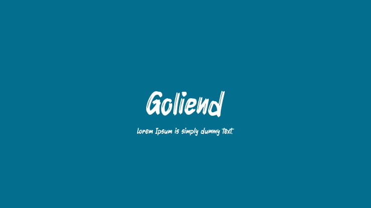 Goliend Font