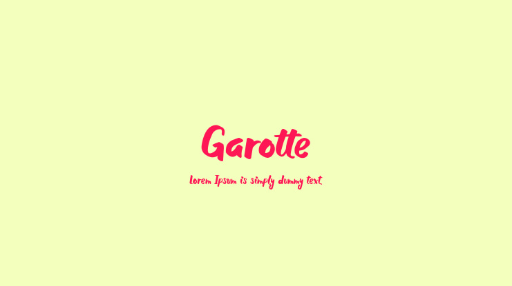 Garotte Font