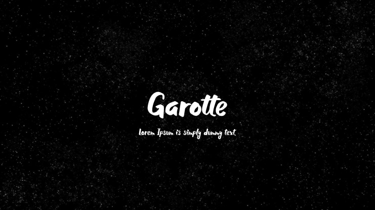 Garotte Font