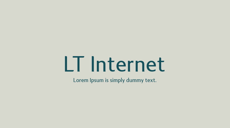 LT Internet Font Family