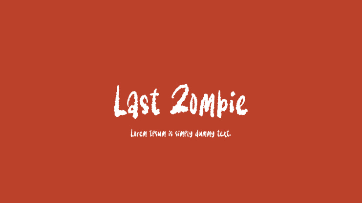 Last Zombie Font