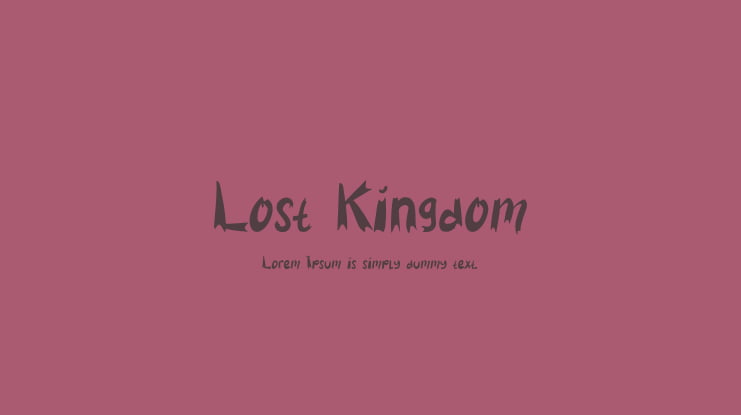 Lost Kingdom Font