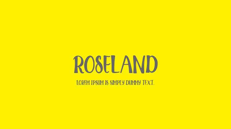 ROSELAND Font