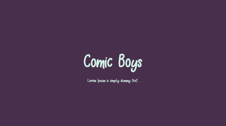 Comic Boys Font