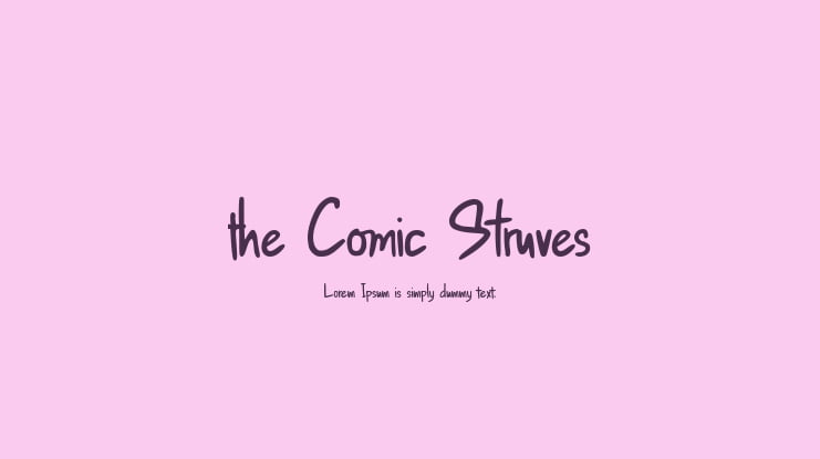 the Comic Struves Font