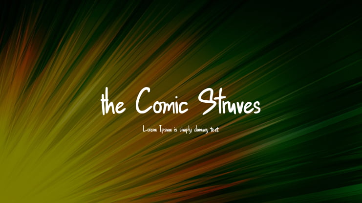 the Comic Struves Font