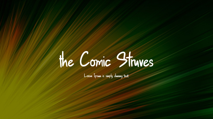 the Comic Struves Font