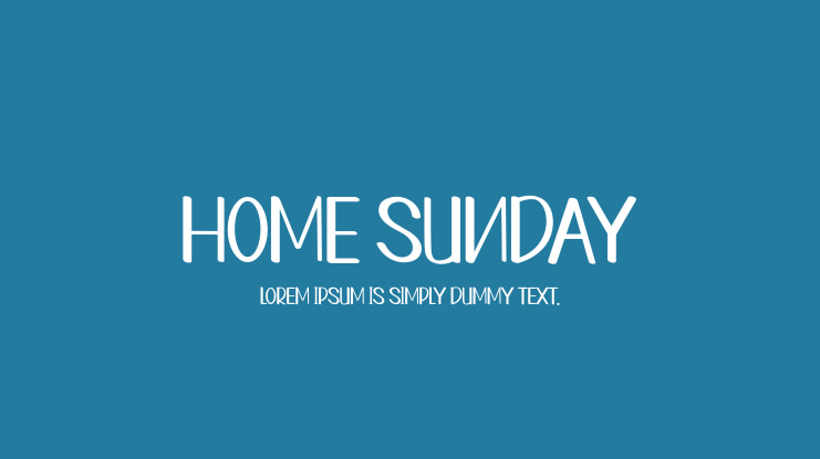HOME SUNDAY Font