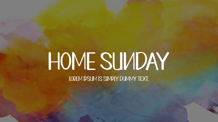 HOME SUNDAY Font