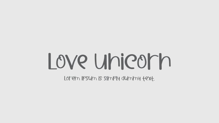 Love Unicorn Font