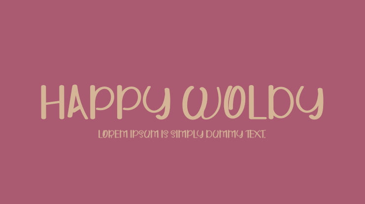 HAPPY WOLDY Font