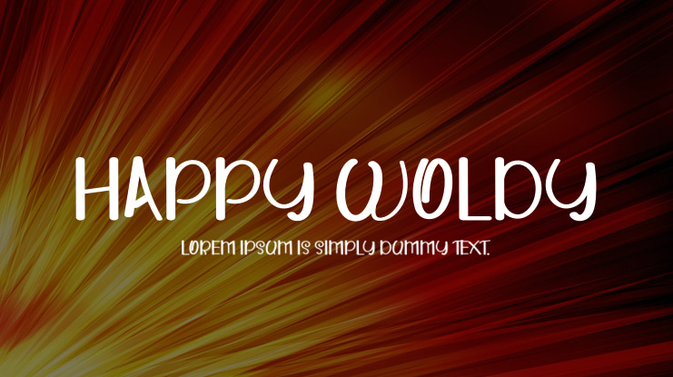 HAPPY WOLDY Font