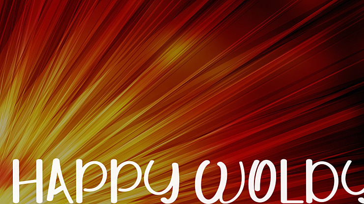 HAPPY WOLDY Font