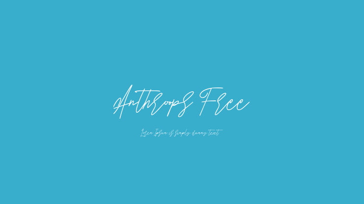Anthroops Free Font