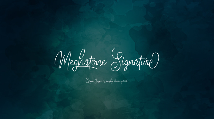 Meghatone Signature Font