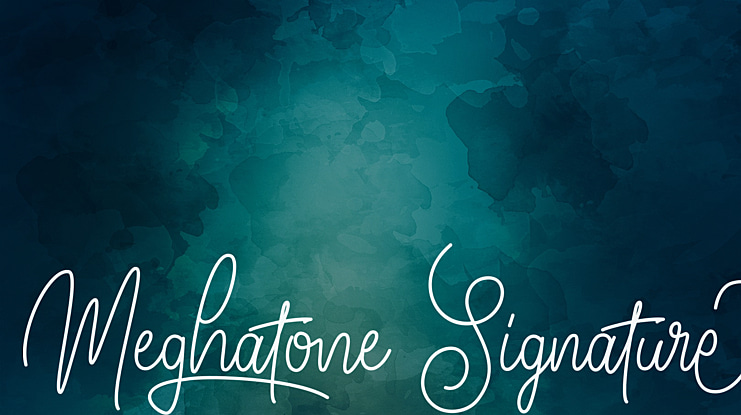 Meghatone Signature Font