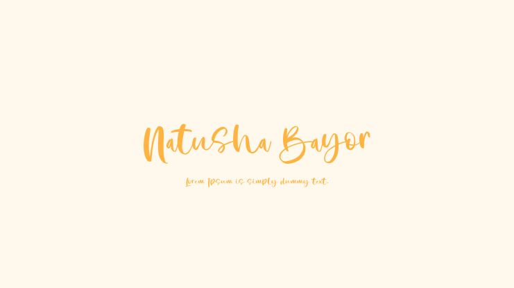 Natusha Bayor Font
