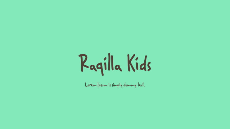 Raqilla Kids Font