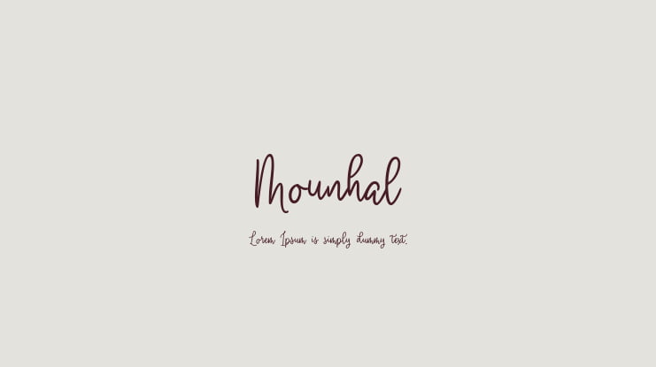 Mounhal Font