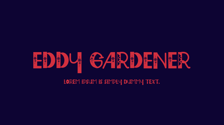 Eddy Gardener Font