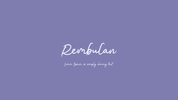 Rembulan Font
