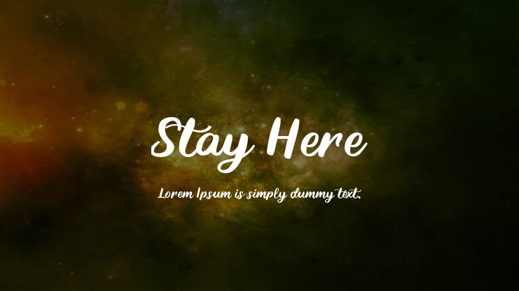 Stay Here Font