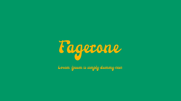 Fagetone Font