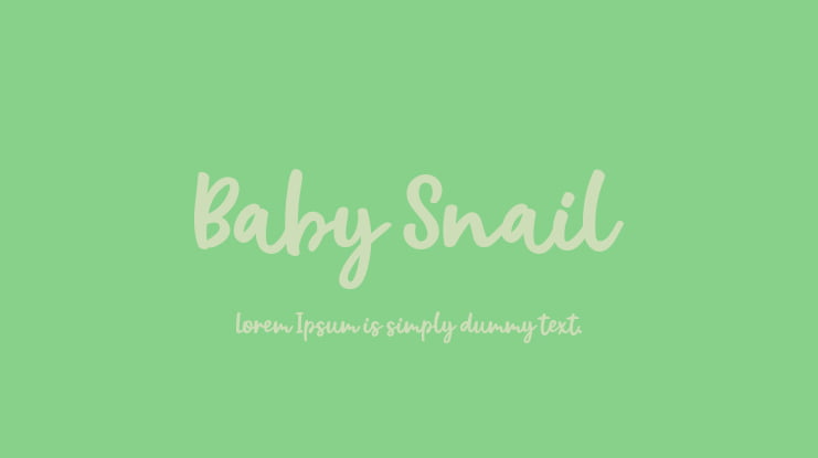 Baby Snail Font