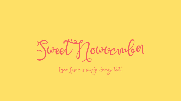 Sweet Nowvember Font