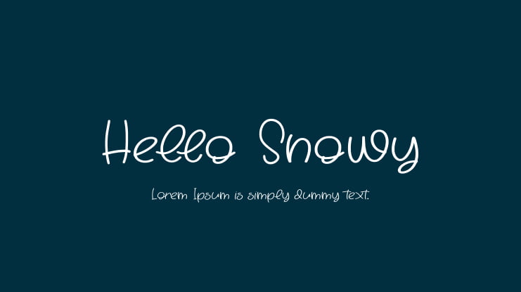 Hello Snowy Font