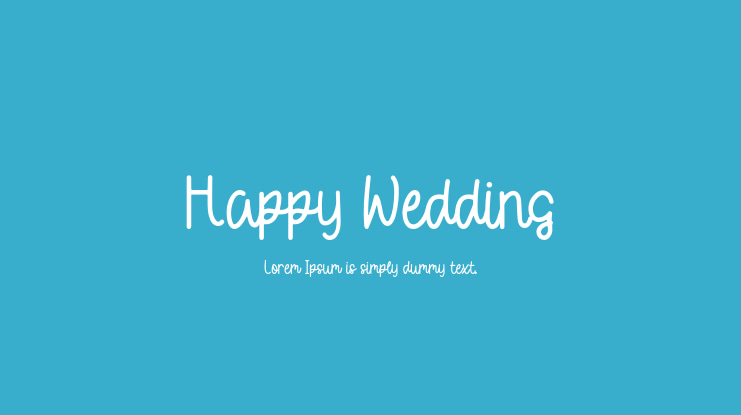 Happy Wedding Font
